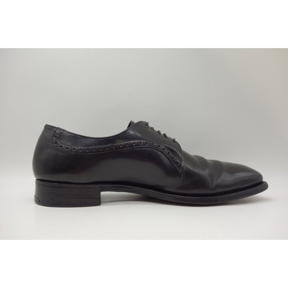 Alan McAfee Black Leather Lace Up Dress Oxfords Shoes Men\'s 9.5 C main image 5